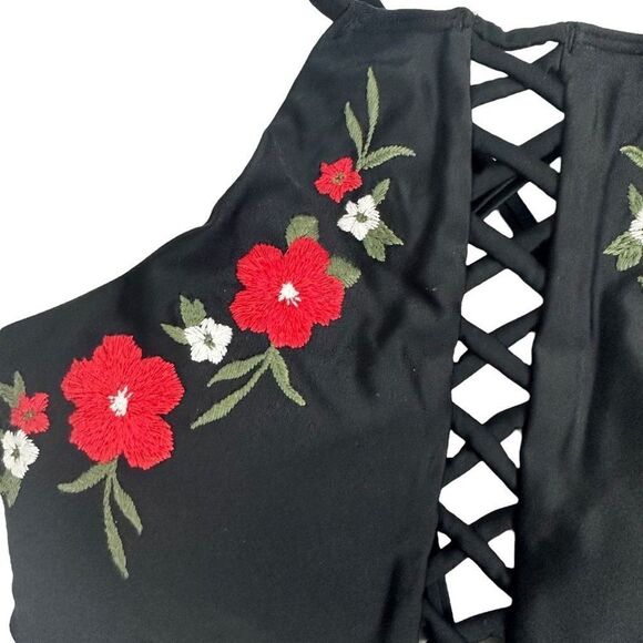 Hollister Tie Back Criss-Cross Front High Neck Bikini Top size XS - Picture 4 of 4